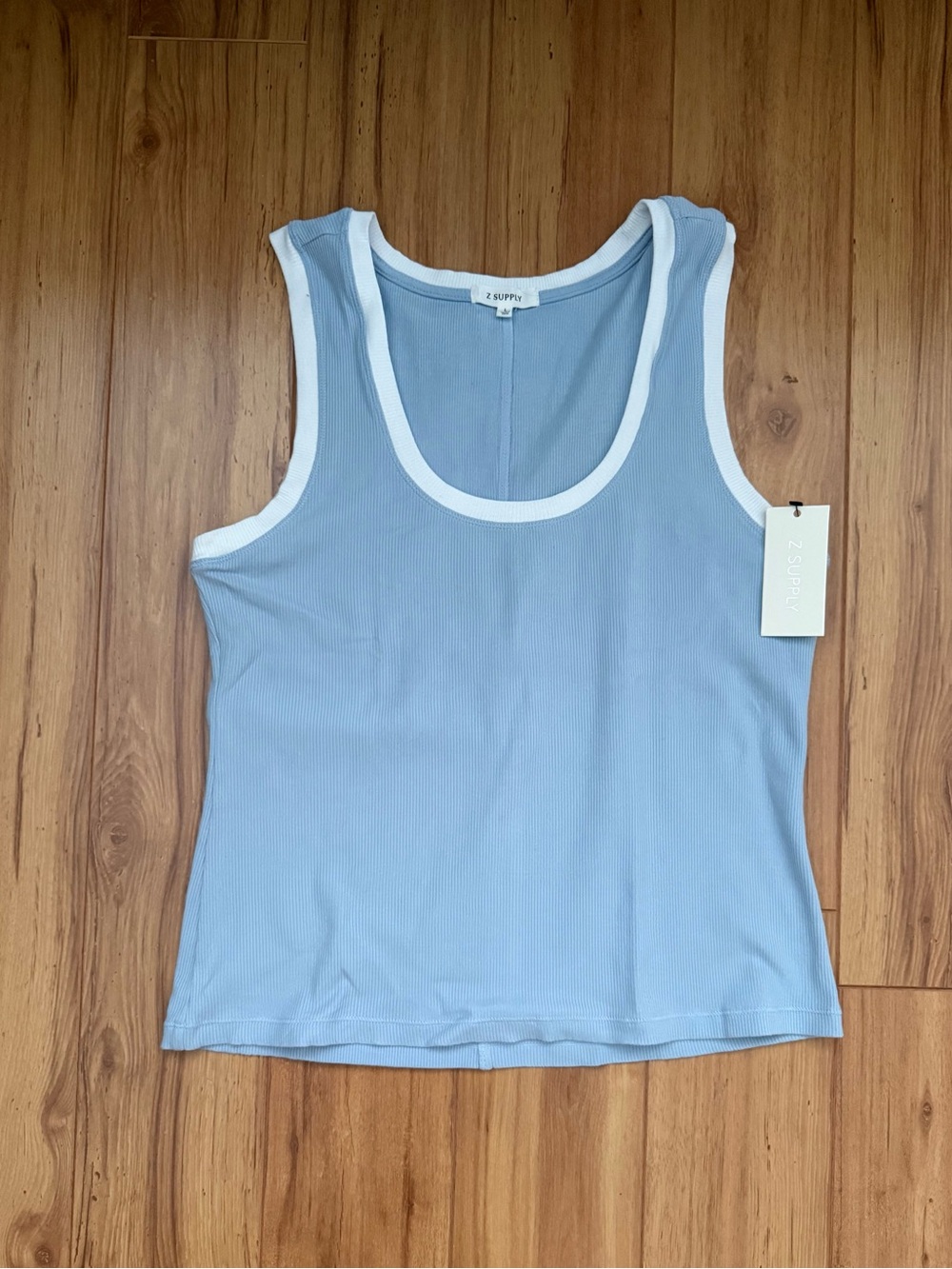 NEW Z Supply Sirena Color Blocked Rib Tank in Coast